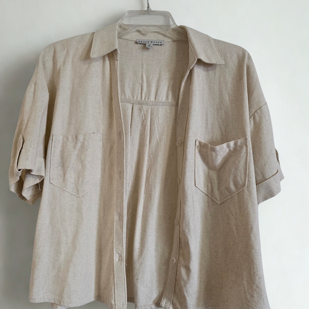 Haute Monde Cream Textured Top